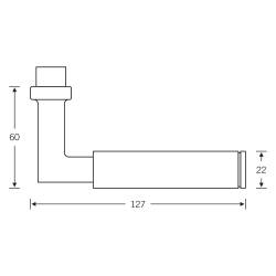 D�rrhandtag - M�ssing utan lack - Utomhus - FSB Modell 1102