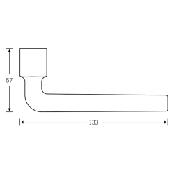 FSB Door handle - Dark bronze brushed aluminium - David Chipperfield - Model 1004