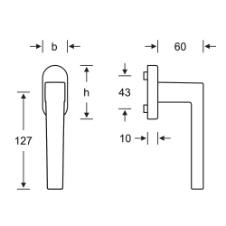 Uchwyt do okna - Mosi&#261;dz nielakierowany - Projekt RDAI - Model 1241