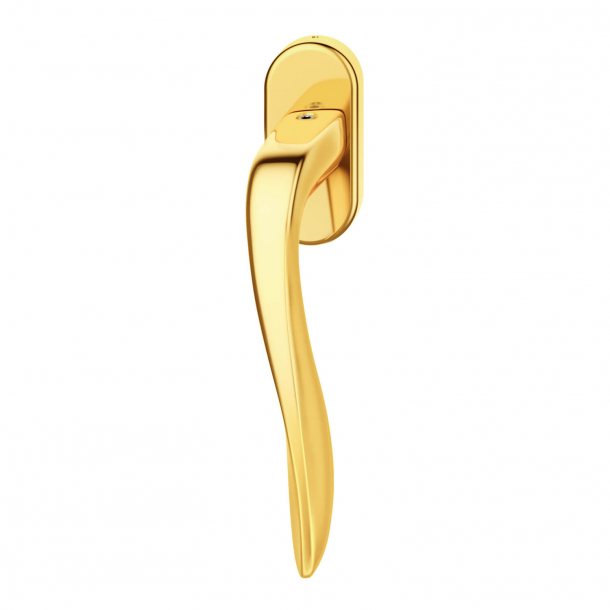 Window handle - Right - Brass without lacquer - Design by Hartmut Weise - Model 1250