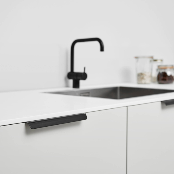 Furnipart Cabinet Handle - Brushed matt black - Model Accent - 200 mm