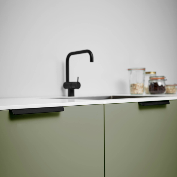 Furnipart Cabinet Handle - Brushed matt black - Model Accent - 200 mm