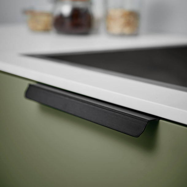 Furnipart Cabinet Handle - Brushed matt black - Model Accent - 200 mm