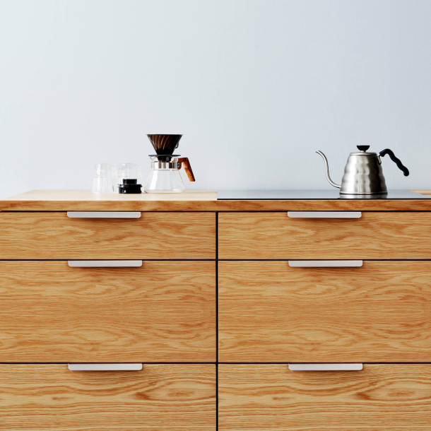 Furnipart Cabinet Handle - Brushed steel - Model Accent - 200 mm