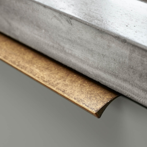  Furnipart Mbelgreb - Antik messing - Model EDGE STRAIGHT - 350 mm