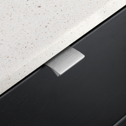 Furnipart cabinet handle - Brushed steel - Model Edge straight 40