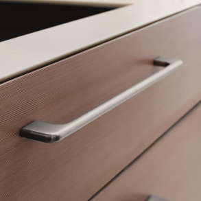 Furnipart Furniture handle - Brushed steel - Model FLAT - Cabinet