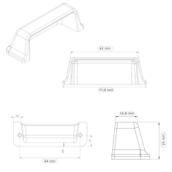 Furnipart Uchwyty meblowe - B&#322;yszcz&#261;cy nikiel - Model Equester Cup