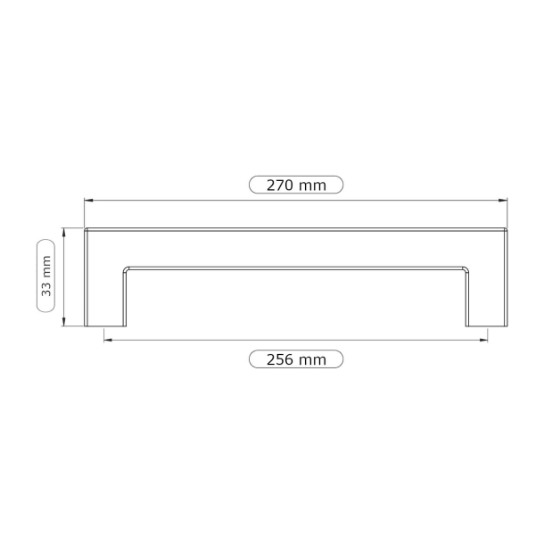Furnipart Cabinet Handle - Black brown - Model FLAT