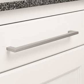 Furnipart Cabinet Handle - Brushed steel - Model FLAT