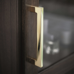 Furnipart Uchwyty meblowe - Polerowany mosi&#261;dz - Model FLAT