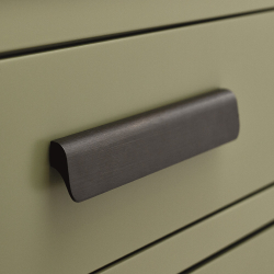 Furnipart cabinet handle - Antique bronze - Model Fall - cc 128 mm