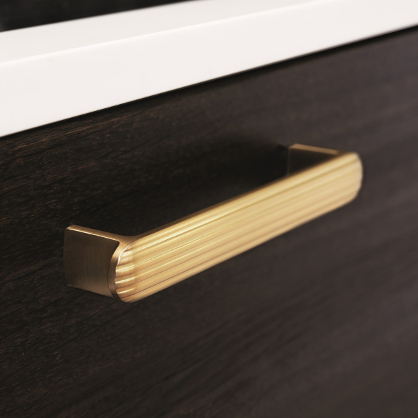 Furnipart cabinet handle - Brushed gold - Model Fluted