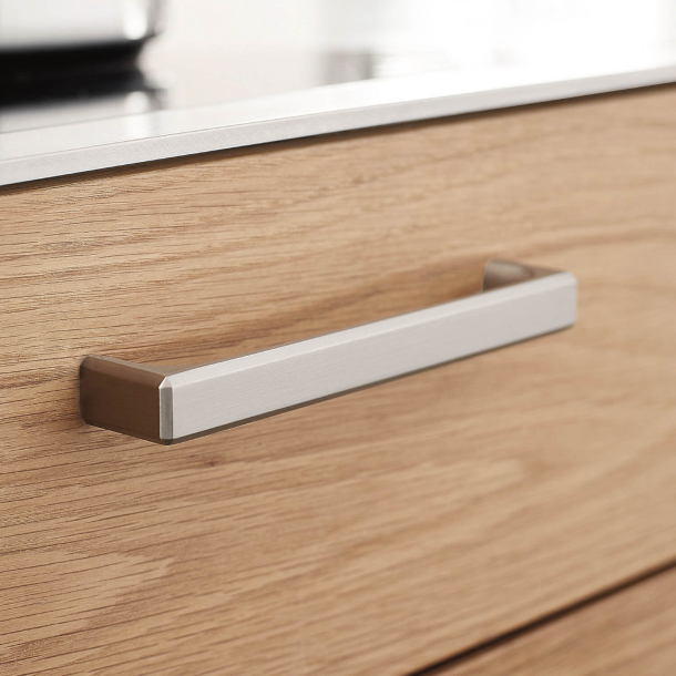 Furnipart Cabinet handle - Brushed steel - Model Fold