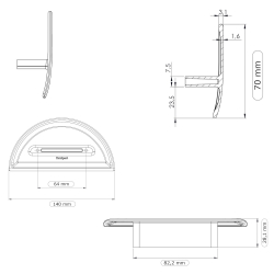 Furnipart Cabinet Handle - Matt black - Model Horizon