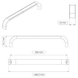 Furnipart Cabinet Handle - Black - Model Inside