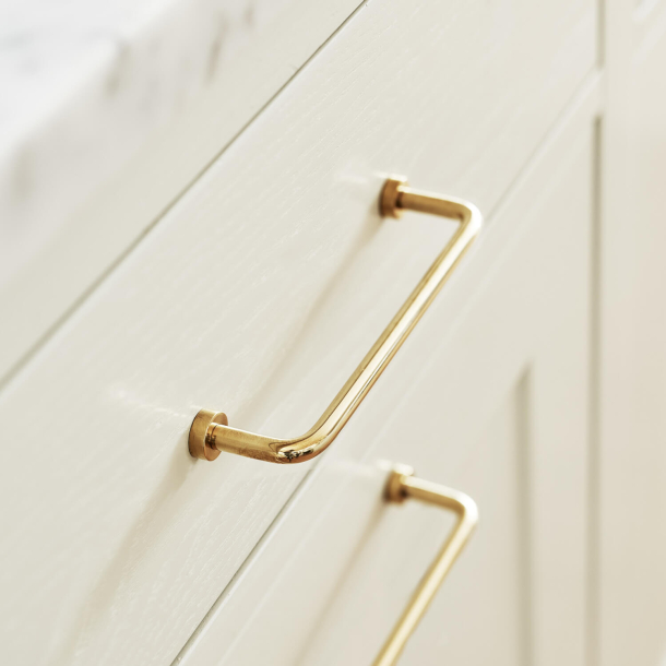 Furnipart cabinet handle - Untreated polished brass - Model Lounge