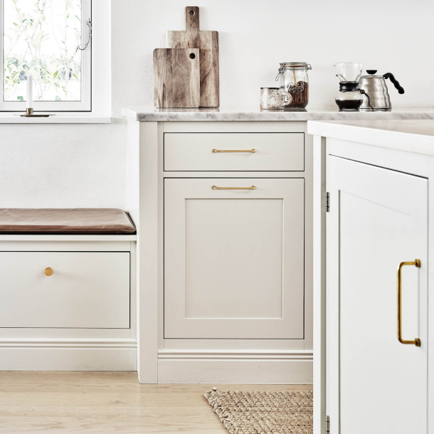 Furnipart cabinet handle - Untreated polished brass - Model Lounge