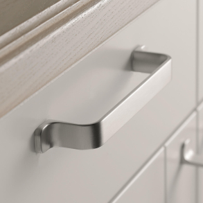 Furnipart cabinet handle - Brushed steel - Model Rio128 mm