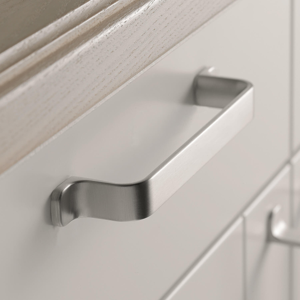Furnipart cabinet handle - Brushed steel - Model Rio 128 mm