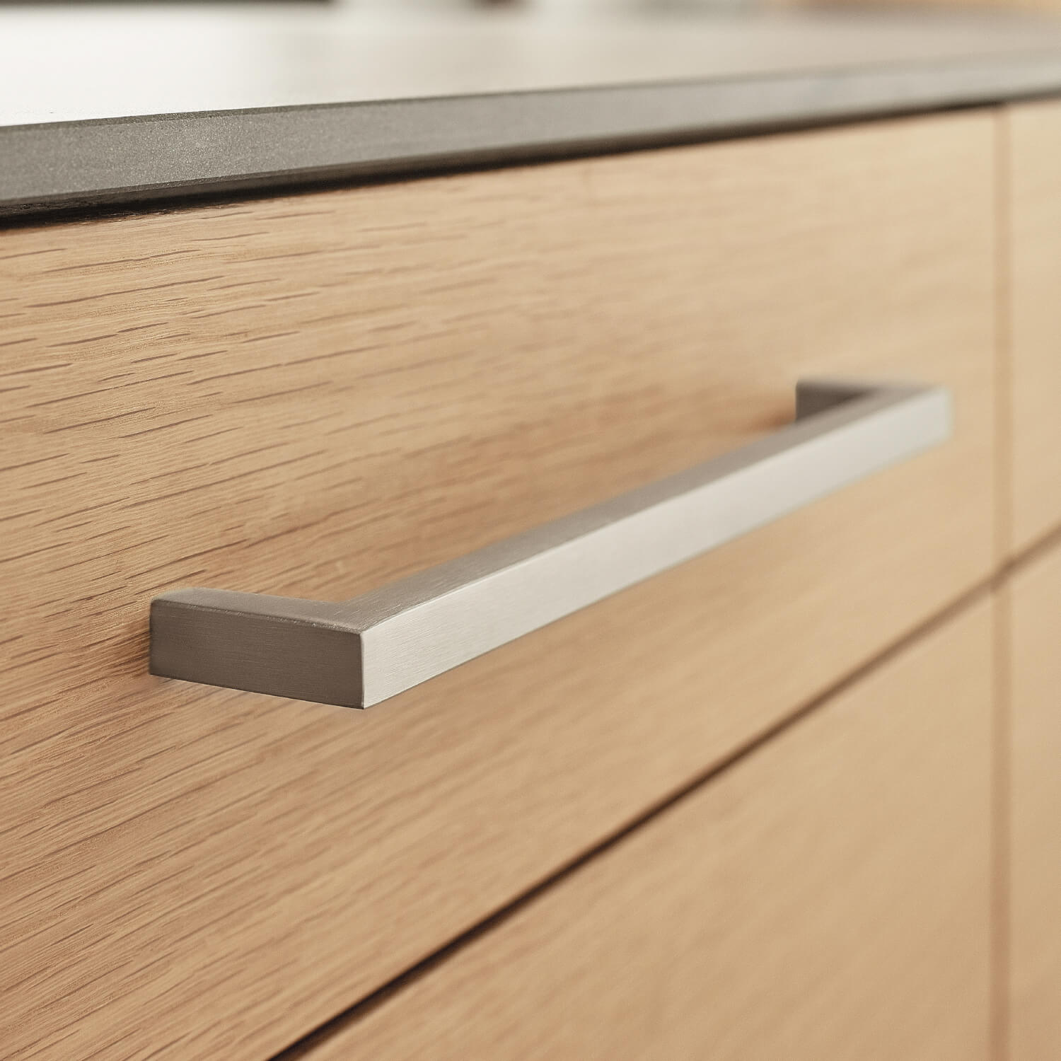 Furnipart Handle Brushed steel Model Square 14 174 mm