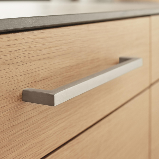 Furnipart Cabinet Handle - Brushed steel - Model Square 14 - 174 mm
