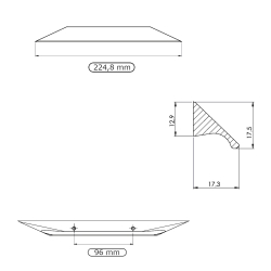 Furnipart Cabinet Handle - Black - Model Streamline