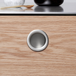 Furnipart miska drzwi przesuwnych - Stal szczotkowana - Model Tub Round