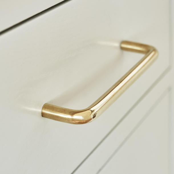 Furnipart cabinet handle - Polished Brass - Model Tubular - cc128 mm