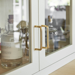 Furnipart cabinet handle - Polished Brass - Model Tubular - cc128 mm