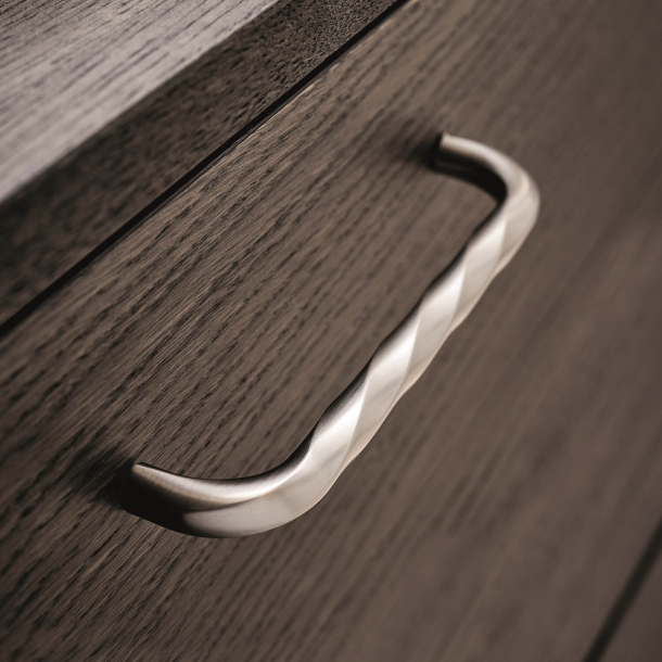 Furnipart cabinet handle - Brushed steel - Model Twirl
