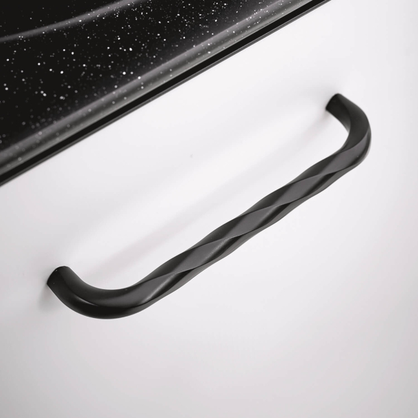 Furnipart cabinet handle - Matt black - Model Twirl