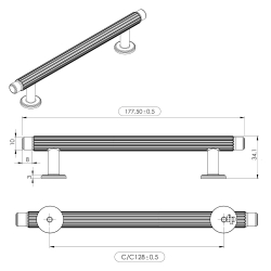 Furnipart uchwyty meblowe - B&#322;yszcz&#261;cy nikiel - Model Villa