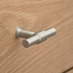 Furnipart T-bar cabinet Handle - Brushed steel - Model Knot
