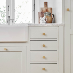 Furnipart Cabinet Knob - Untreated polished brass - Model DOT