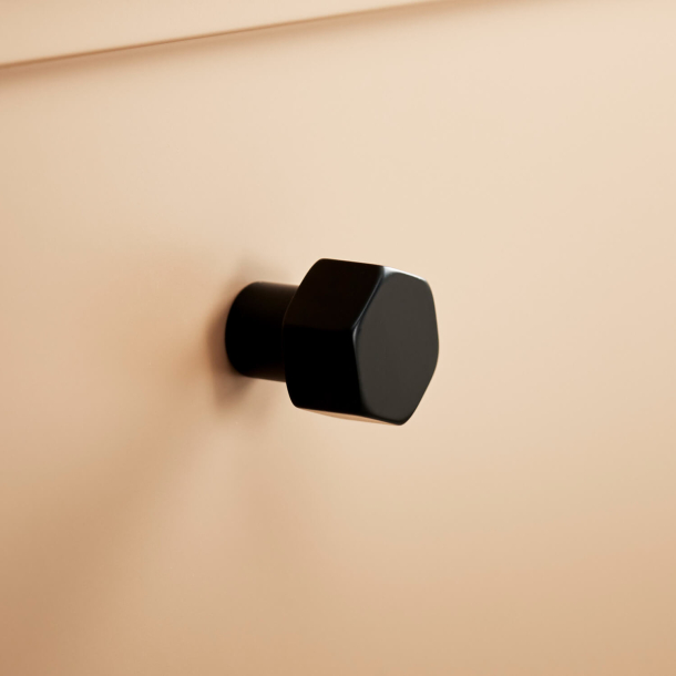 Furnipart Cabinet knob - Matt black - Model Hexa