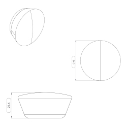Mbelknopp - Furnipart - Svart ask - Modell Beret