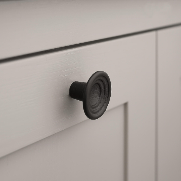 Furnipart Cabinet knob - Black - Model Fleur