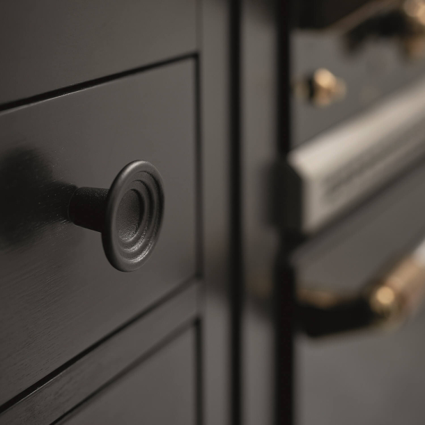 Furnipart Cabinet knob - Black - Model Fleur