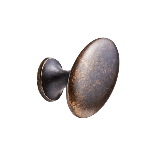 Furnipart Cabinet Knob - Antique brown - Model Oval SImple