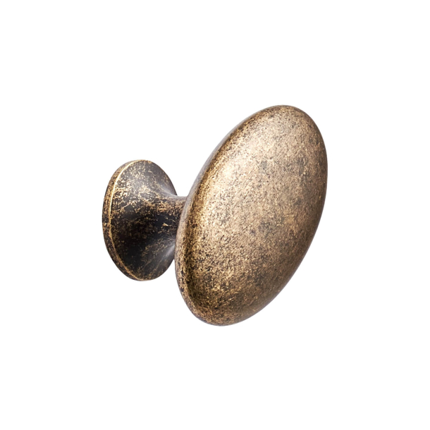 Furnipart Cabinet Knob - Antique brass - Model Oval SImple