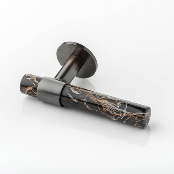 Joseph Giles Door handle - Dark bronze / Black Portoro marble - Model LV1096