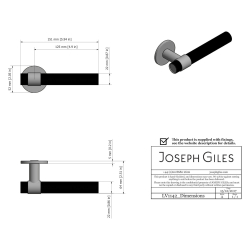 Joseph Giles Door handle - Antique brass - Model LV1142