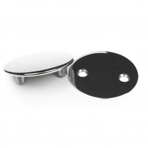 Blindrosette - Chrom - Paar