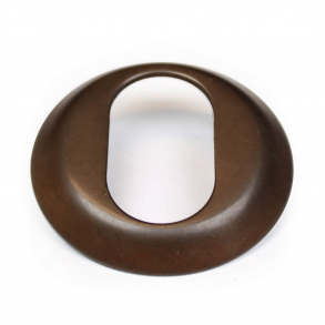 Cylinderring udvendig - Ovalt hul - ASSA - Bruneret Messing 20 mm