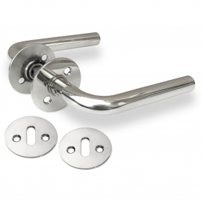 T�rgriff - Rosetten - Innenbereich - L-Griff - Nickel gl�nzend (04.2616)