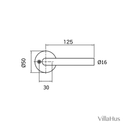 Drhndtag - Indendrs L-greb - Messing inkl. Ngleskilte (01.2616)