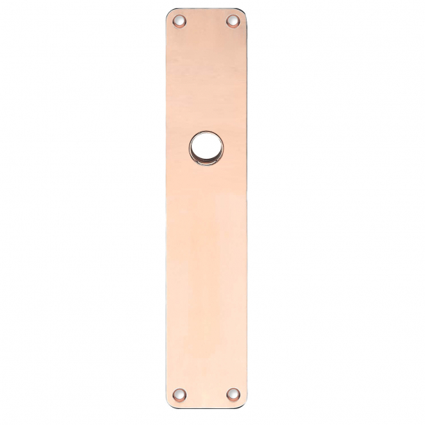 Backplate - Copper without lacquer - RUKO - door handle hole ø16 - 220x45x2 mm