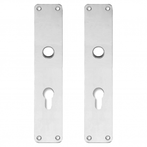 Langskilt med PZ hul - cc72mm - Nikkel - Grebshul 16 - 220x45x2 mm