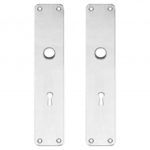 Langskilt med nglehul - cc72mm - Poleret nikkel - Boda - Grebshul 16 - 220x45x2 mm